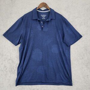 Tommy Bahama IslandZone Mens Polo Shirt XL Blue Patterned  GT